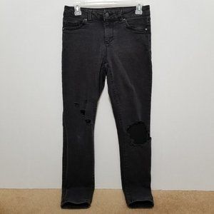 D. Jeans jeans 4 distressed ripped torn grunge knee hole skinny denim punk goth